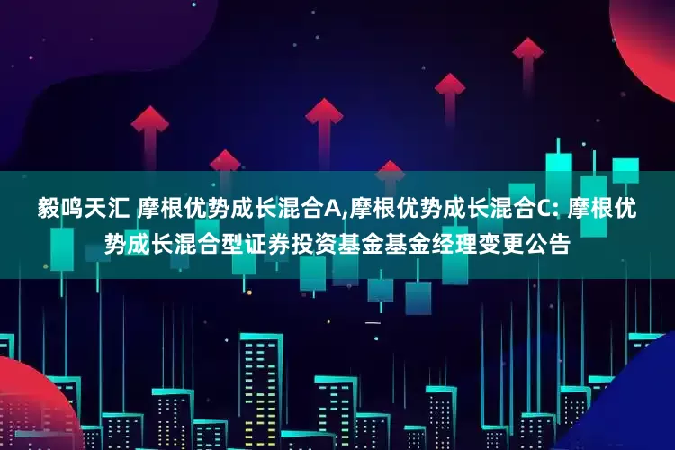 毅鸣天汇 摩根优势成长混合A,摩根优势成长混合C: 摩根优势成长混合型证券投资基金基金经理变更公告